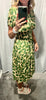 Leana dress - print 2 green